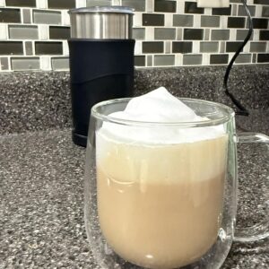 Ecoflarix 350ml electric milk frother for hot and cold milk foam