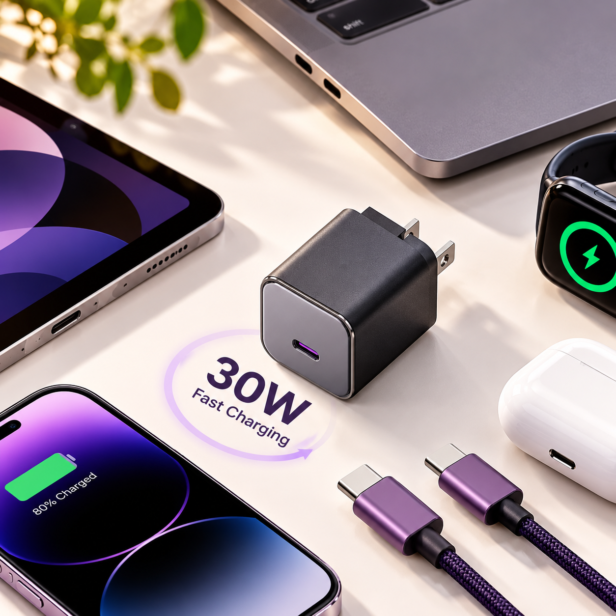 Compact Anker Nano 3 30W USB-C wall charger