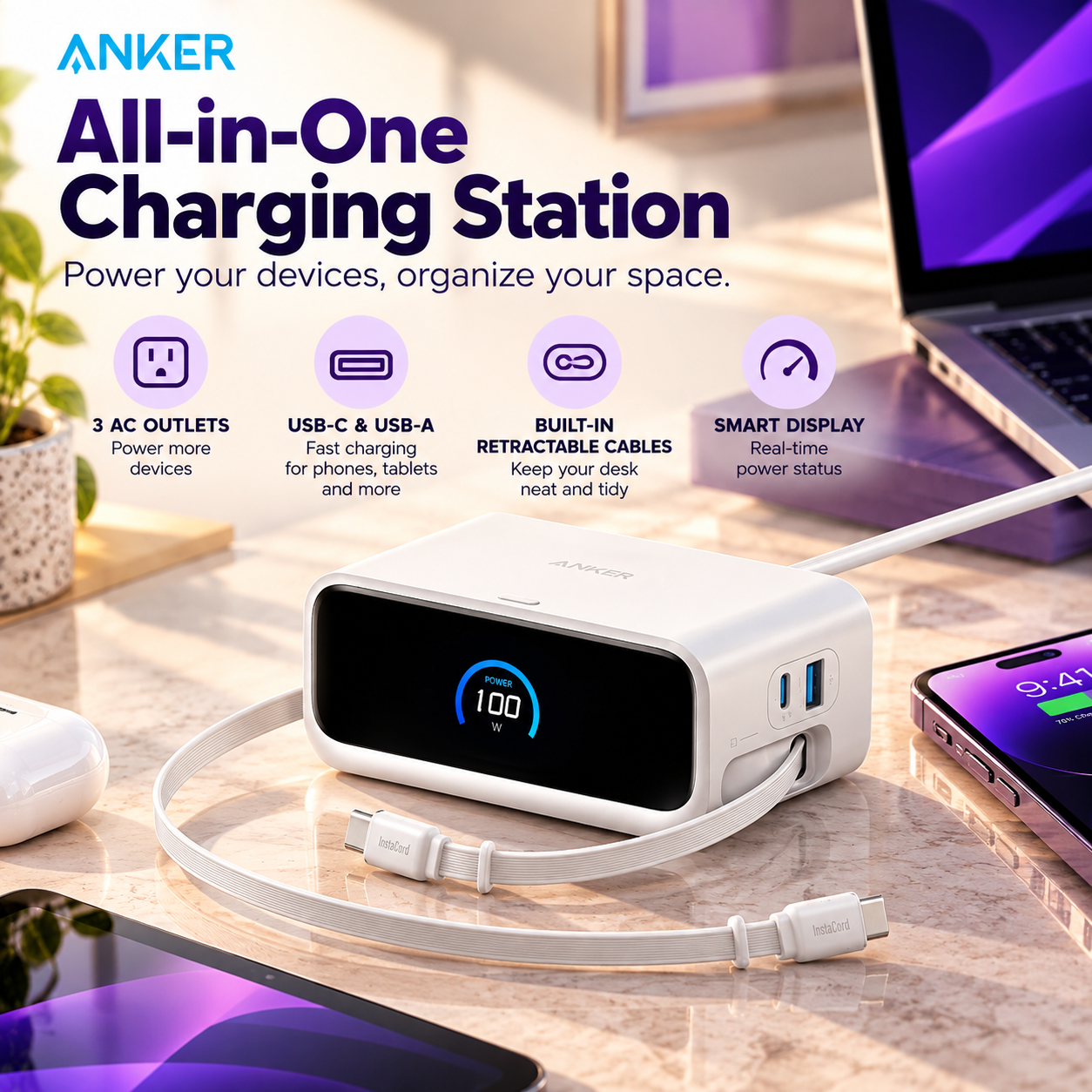 Anker Nano multi-device desktop charging station