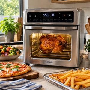 COSORI 13-quart air fryer toaster oven with stainless steel finish